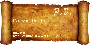 Paskes Dolli névjegykártya